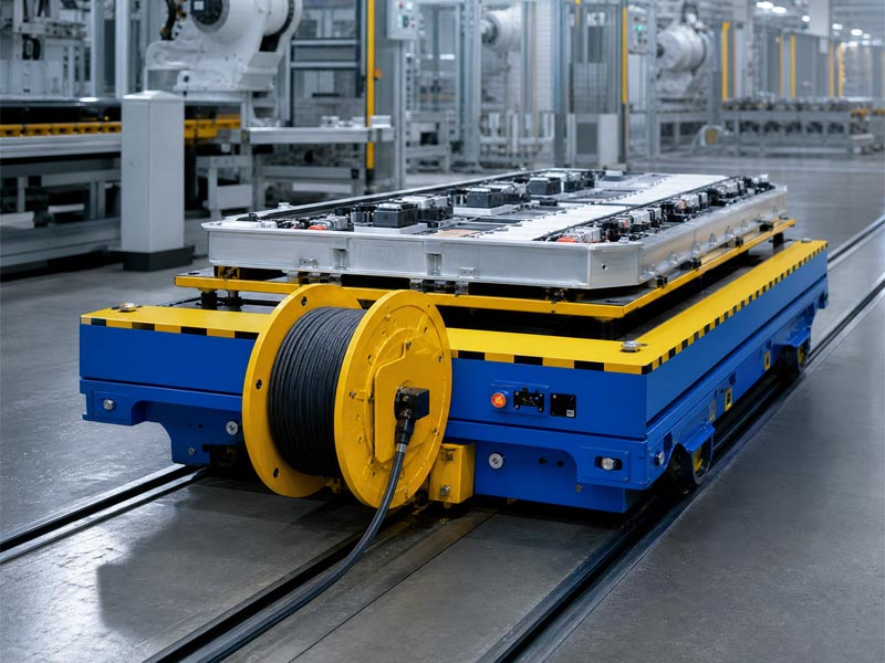 Cable Reel Rail Transfer Cart