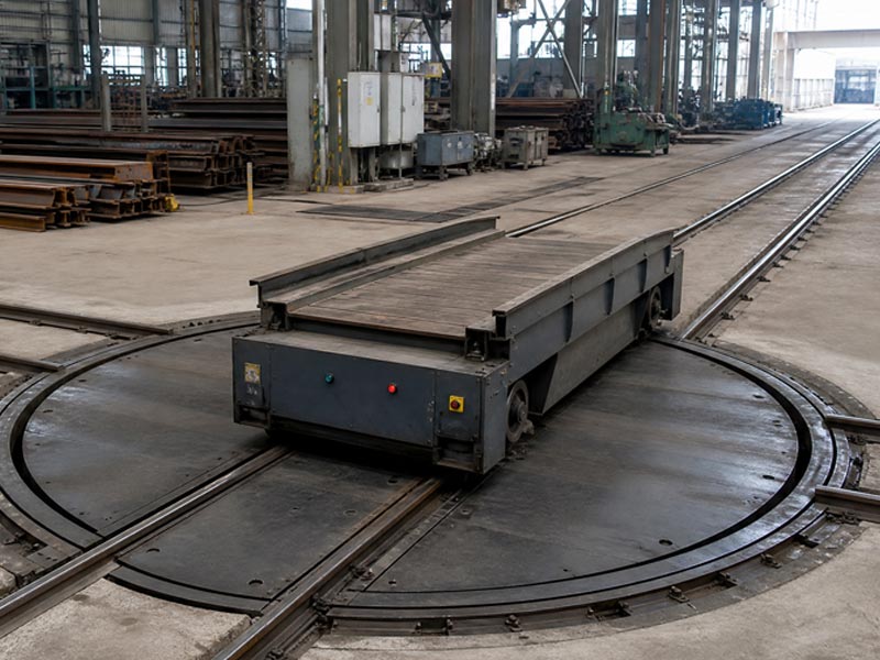 Electric Turntable Rail Transfer Cart