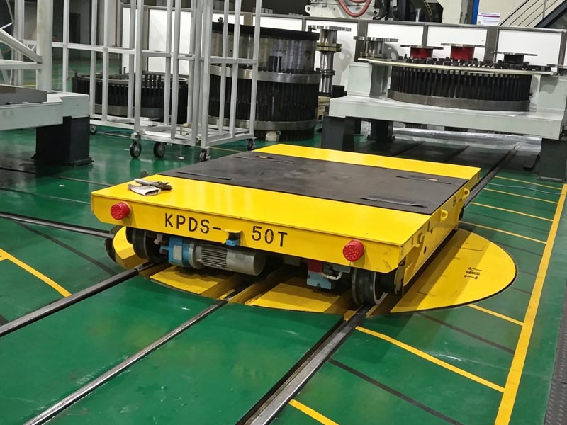 Electric Turntable Rail Transfer Cart