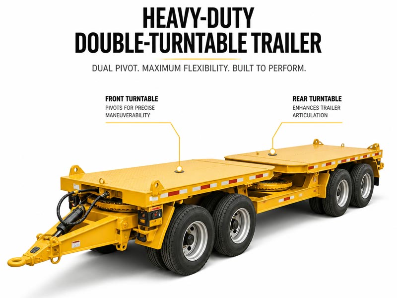 Heavy-Duty Double-Turntable Trailers